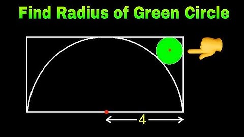 Find the  Radius of the Green Circle | Olympiad Geometry Questions