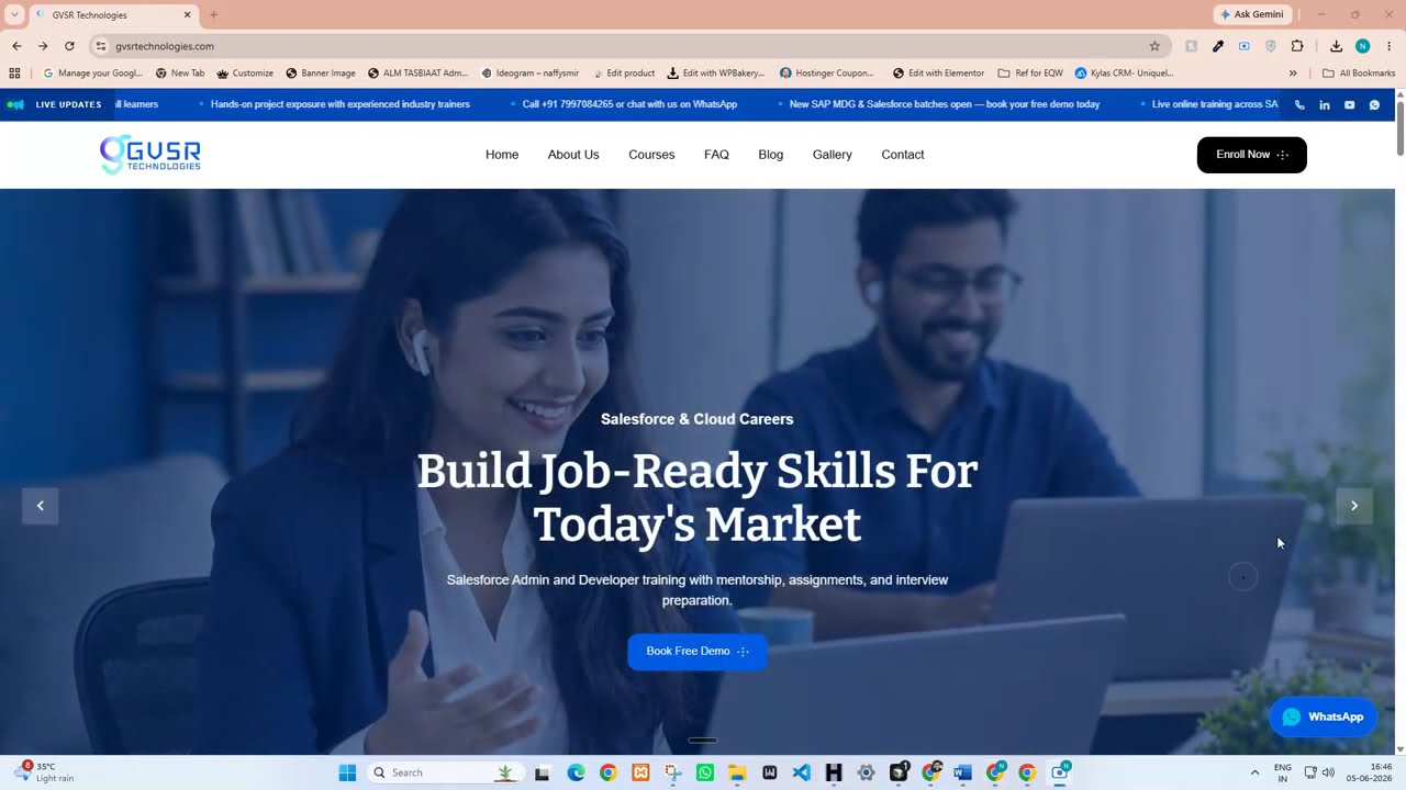GVSR Technologies — website walkthrough by EasyQuickWeb