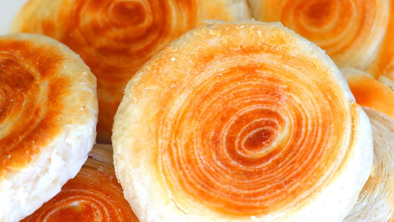 Слоеное тесто на сковороде! Хрустящий снаружи, гладкий внутри