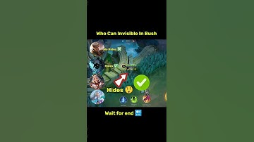 Who Can Invisible In Bush Tutorial Mobile Legends #ml2b #mlbb #mobilelegends #shorts