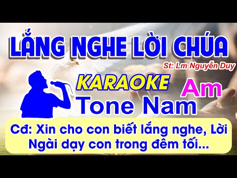 Lắng Nghe Lời Chúa - Karaoke - Tone Nam - Beat chuẩn (St: Lm Nguyễn Duy)