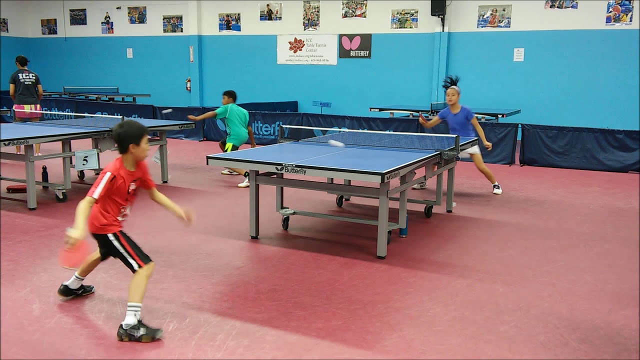 Faith (1973) vs Jensen (1984) at ICC table tennis league in Milpitas