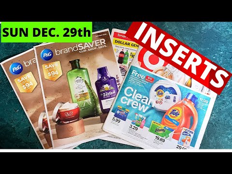 EARLY COUPON INSERTS/12-29-19/ P& G/SMART SOURCE/TARGET/ SEE WHAT COUPONS I GOT/COUPONS FOR 2020