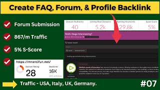 Create High Quality Forum, FAQ, and Profile Submission Backlink | Create Gaming Industry Backlink