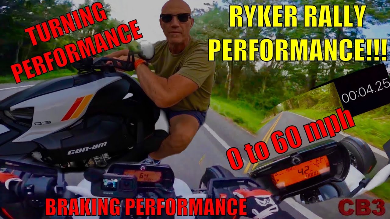 RYKER RALLY ON ROAD PERFORMANCE!!! BRAKING!! CORNERING!! ACCELERATION ...