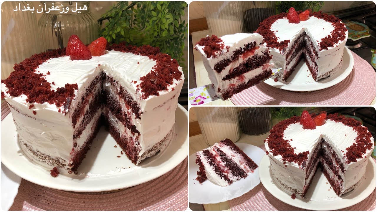 الكيكة الحمراء ب٢بيضة فقط😋ريد ڤيلڤت كيك بأبسط طريقة واطيب من الكيك الجاهز