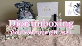 Dior unboxing of the new Motif Gold welcome gift 2024