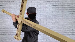 【ダンボール工作】ミホークの黒刀の作り方【ONE PIECE】Mihawk -Black sword, night-Cardboard DIY