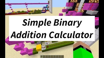 Simple Binary Addition Calculator in Minecraft