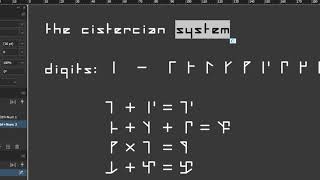 A Journey in the Cistercian System (with IndyFont!)
