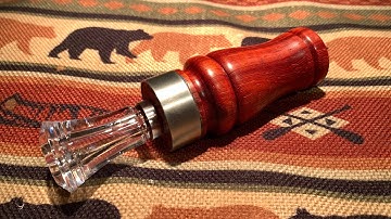 Woodturning a duck call out of Padouk