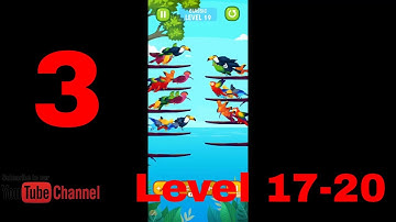 Bird sort color puzzle - 🦆🐥🐦 17 - 20 Levels & Challenges (Mobile Gameplay) | TDM Gamer