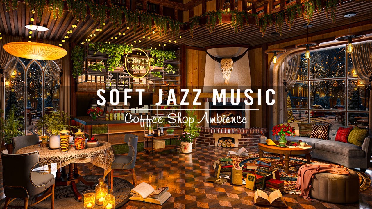 Soft Jazz Instrumental Music & Cozy Coffee Shop Ambience ☕ Smooth Jazz Music for Work, Study, Unwind