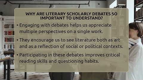Why Are Literary Scholarly Debates So Important To Understand? - The Prose Path