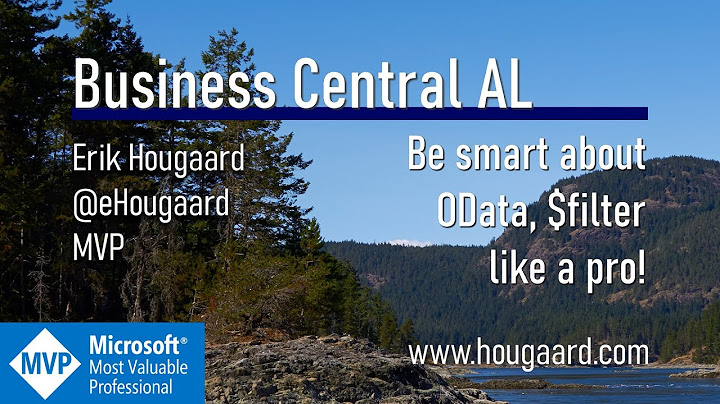 Be smart about Business Central OData, $filter like a Pro!