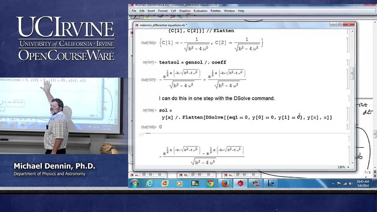 Physics 50. Math Methods. Lecture 12.6