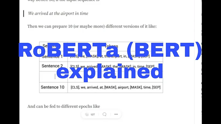 RoBERTa model (BERT) in NLP explained