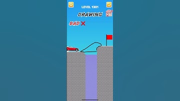 Draw bridge puzzle game level 1301 #gaming #drawing #Shorts