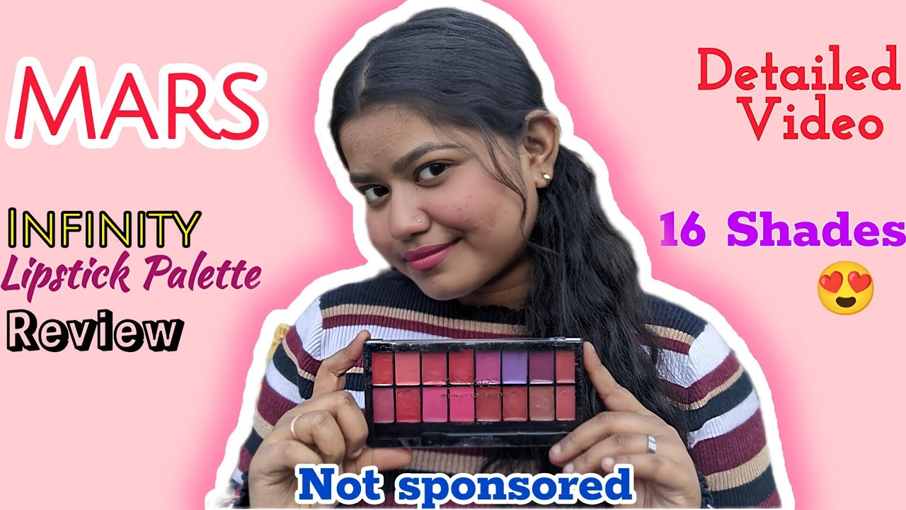 MARS infinity lipstick Palette review | multi colour lipstick Palette | viral product 
