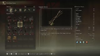 ELDEN RING - where to buy unlimited poison arrows / serpent arrows