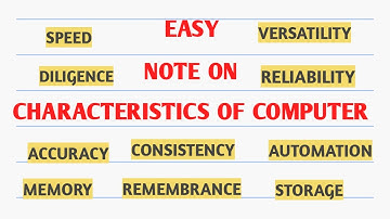 Short and Easy note on Characteristics of Computer