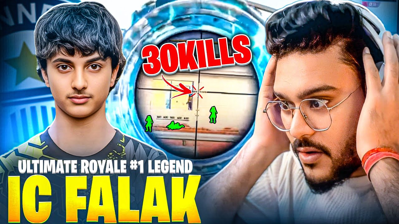30 KILLS IN ULTIMATE ROYALE #1😱 LEGEND @falakpubgm 🔥REACTION @ThorGaming77 
