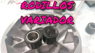 Colocación de rodillos en variador posición correcta