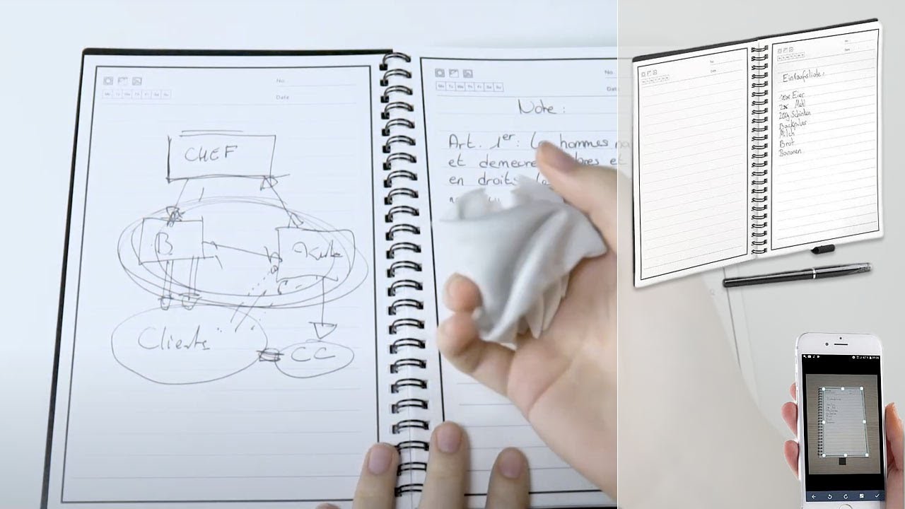 Dreiklang Be Smart Carnet Numérique Réutilisable A4 - Bloc-notes Effaçable Avec Planificateur