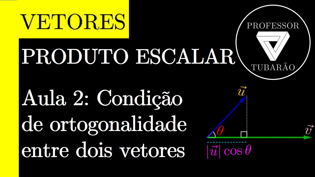 Produto Escalar Aula 2 Condição de ortogonalidade entre dois vetores YouTube Produto Escalar Aula 2 Condição de ortogonalidade entre dois vetores YouTube
