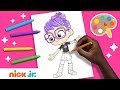 How to Color in Abby from Abby Hatcher 🤓 Coloring Pages 🖍 | Stay Home #WithMe | Nick Jr.