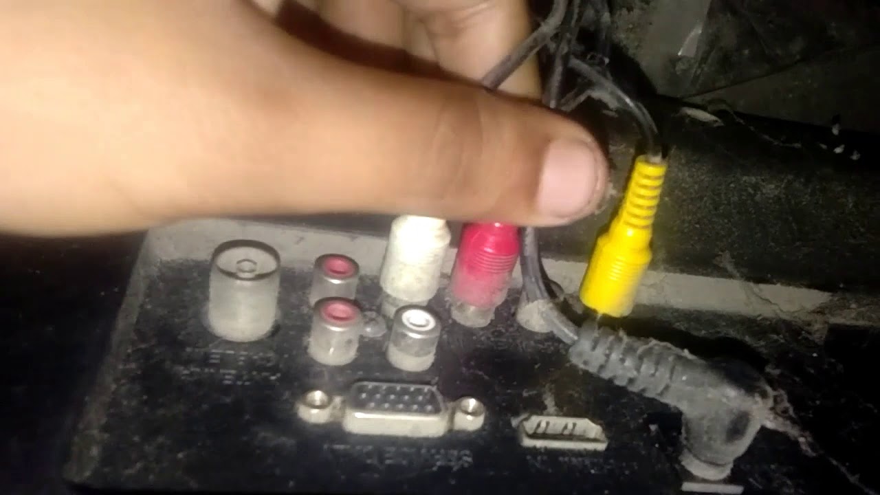 how to connect the set top box cable to the led TV, red yellow white