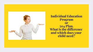 Frances Shefter: IEP and 504 Plan Accommodations