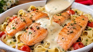 🐟 My Family Can’t Get Enough of This Salmon Pasta! Easy, Creamy & So Delicious