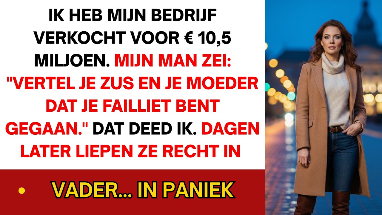 Ik had net mijn bedrijf verkocht voor tien miljoen euro, en het eerste wat ik wilde doen was mijn moeder en zus bellen om het goede nieuws te delen. Maar mijn man legde zijn hand op mijn telefoon...