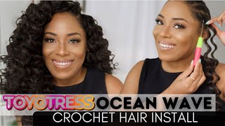 Toyotress Ocean Wave Crochet Hair Install| Lia Lavon