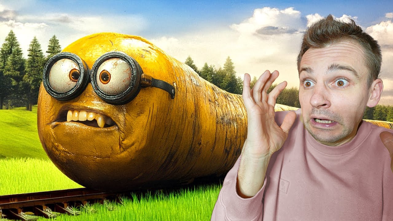 드론이 현실에서 미니언.EXE 먹는 괴물을 포착하다 Minion.EXE