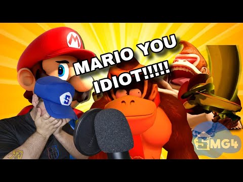 MARIO YOU IDIOT DON'T EAT THAT | SMG4: IF MARIO WAS IN... DONKEY KONG BANANZA REACTION