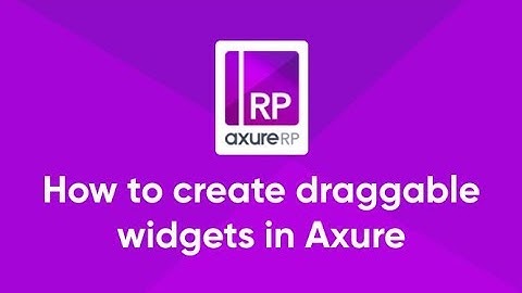 How to create draggable widgets in Axure