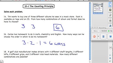 12-1:  The Counting Principle