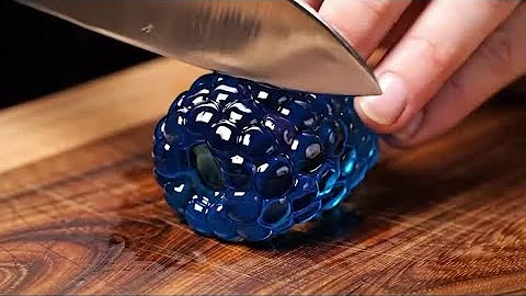 ASMR Glass Fruit Cutting - Satisfying AI Fruit Slicing | Glass Fruit ASMR in 4K