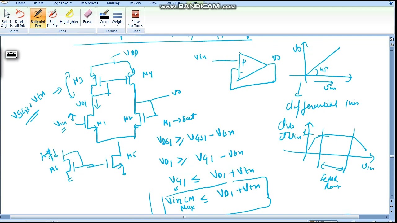 analog ic design 62 Differential Amplifier 18, ICMR, Input common mode range