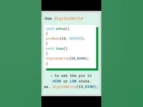 Use digitalWrite for digital pins in Arduino Programming #Shorts - YouTube