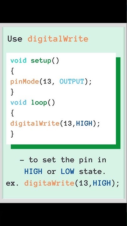 Use digitalWrite for digital pins in Arduino Programming #Shorts - YouTube