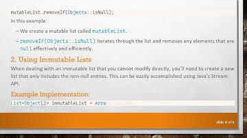 Efficient Ways to Remove Null from a List of Objects in Java