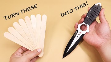 How to make Popsicle Stick CS:GO Skeleton knife without using power tools