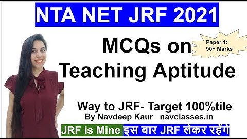 NTA NET JRF 2021- MCQs on Teaching Aptitude