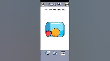 Brain Crack level 58 Take out the small ball Gameplay walkthrough solution