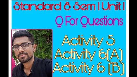 Std 8 Eng Sem 1 Unit 1 Activity 5 & 6(A) & 6(B)