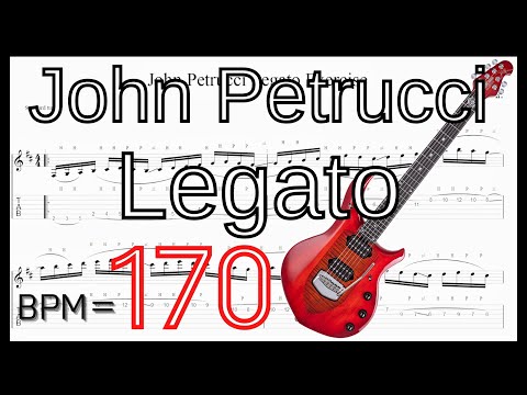 指板を大きく使う練習【BPM170】ジョン･ペトルーシ レガート･フィンガリング左手基本エクササイズ テクニカルギター 【キソレン TAB】
