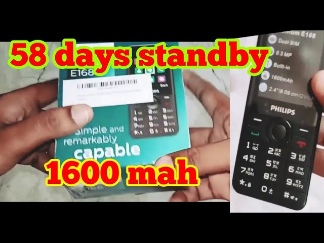 Philips E 168| basic mobile| Unboxing | 58 days standby